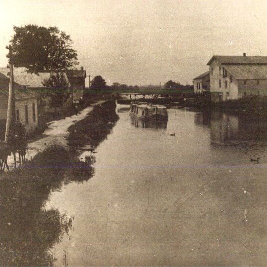 Boat on the Miami and Erie Canal, Waterville, Ohio [approximately 1880]